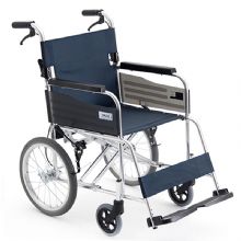 MIKI三貴手動(dòng)輪椅車(chē)MPTC-46JL 藍(lán)色S-3重量11.5公斤，小型便攜，免充氣實(shí)心胎輪椅