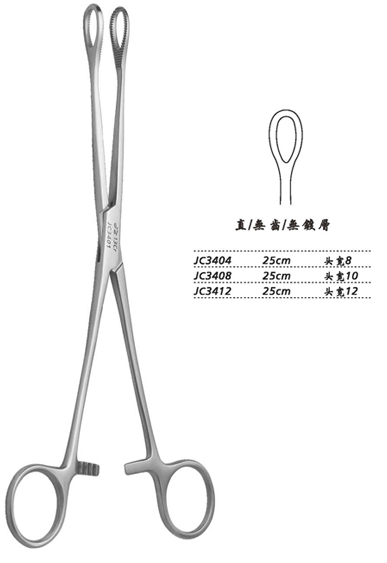 金鐘海綿鉗直無(wú)齒 JC3408 25cm 直無(wú)齒 頭寬10 WD
