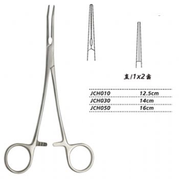 金鐘無損傷止血鉗  JCH050 16cm 直 1×2齒