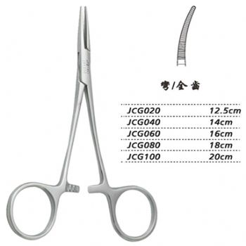 金鐘止血鉗精細 JCG100 20cm 彎全齒 （精細）