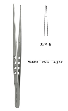 金鐘顯微鑷直 NA1030 20cm 直 平臺(tái) 頭寬 1.2
