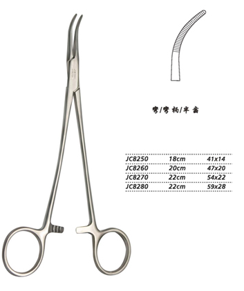 金鐘分離結(jié)扎鉗18cm JC8250 18cm 41×14半齒 彎柄