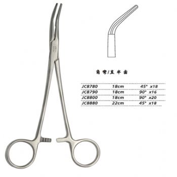 金鐘分離結扎鉗18cm JC8790 18cm 90°×16直半齒