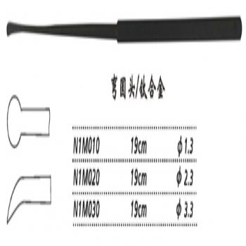 金鐘剝離器彎 N1M030 19cm 彎 圓頭 φ3.3（鈦）