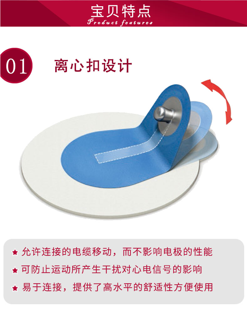  丹麥安保（AMBU）心電電極片 藍(lán)點電極片L-00-S